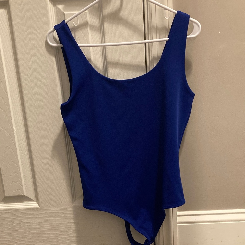 Royal Blue Scoop Neck Bodysuit